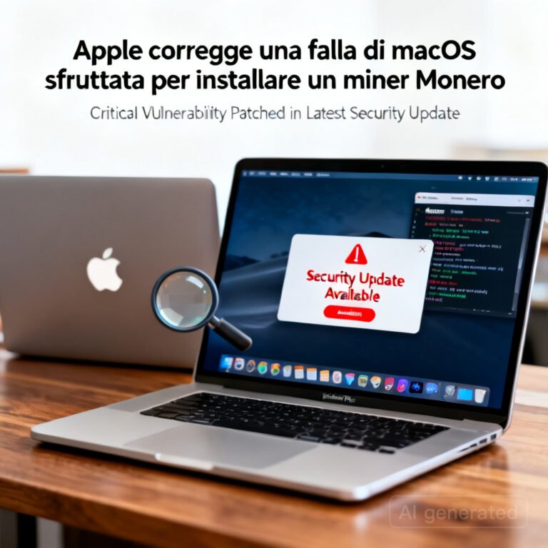 Apple corregge una falla di macOS sfruttata per installare un miner Monero