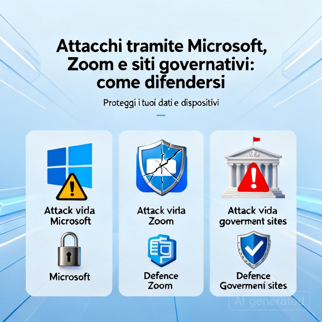 Attacchi tramite Microsoft, Zoom e siti governativi: come difendersi