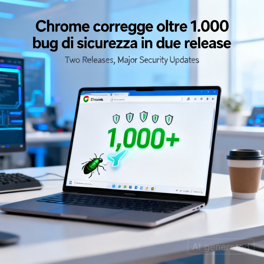 Chrome corregge oltre 1.000 bug di sicurezza in due release