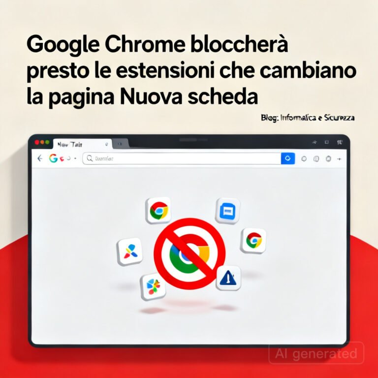 Google Chrome bloccherà presto le estensioni che cambiano la pagina Nuova scheda