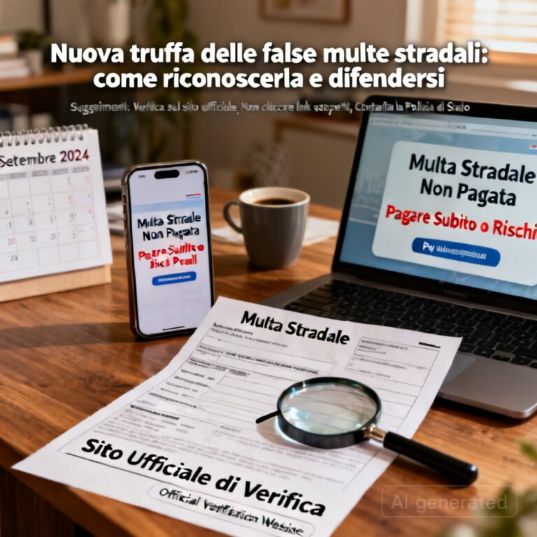 Nuova truffa delle false multe stradali: come riconoscerla e difendersi