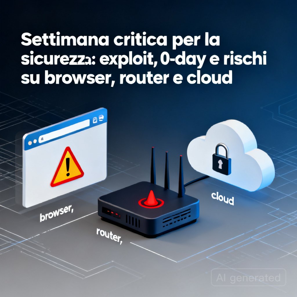 Settimana critica per la sicurezza: exploit, 0-day e rischi su browser, router e cloud