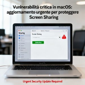 Home 9 Vulnerabilità critica in macOS: aggiornamento urgente per proteggere Screen Sharing