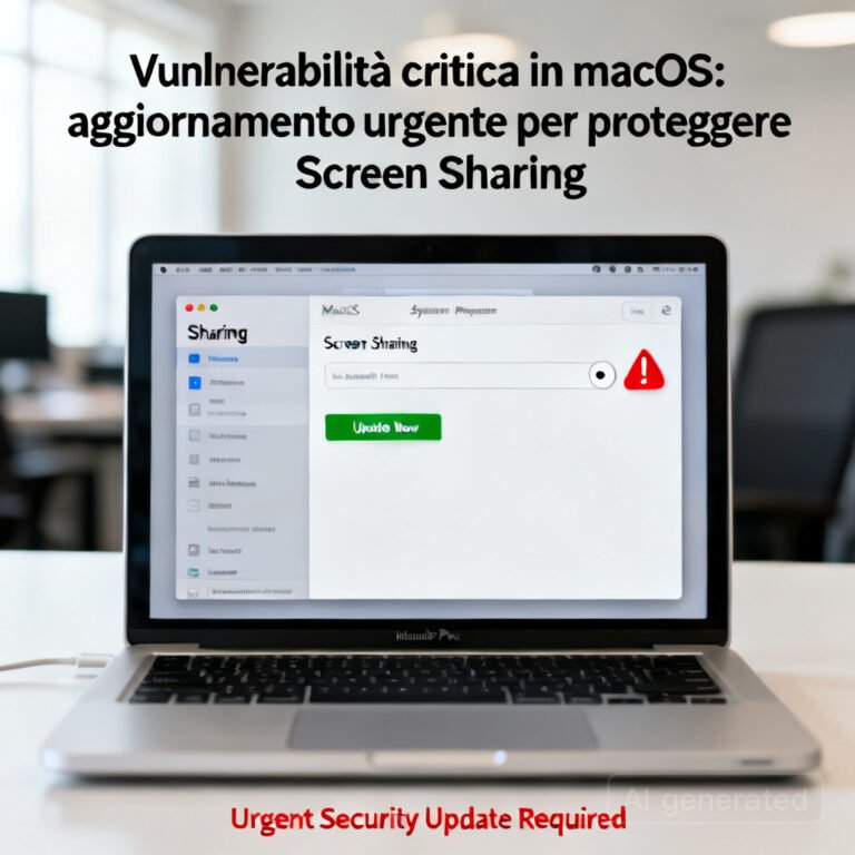 Vulnerabilità critica in macOS: aggiornamento urgente per proteggere Screen Sharing 4 Vulnerabilità critica in macOS: aggiornamento urgente per proteggere Screen Sharing