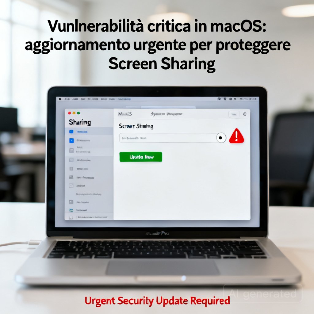 Vulnerabilità critica in macOS: aggiornamento urgente per proteggere Screen Sharing