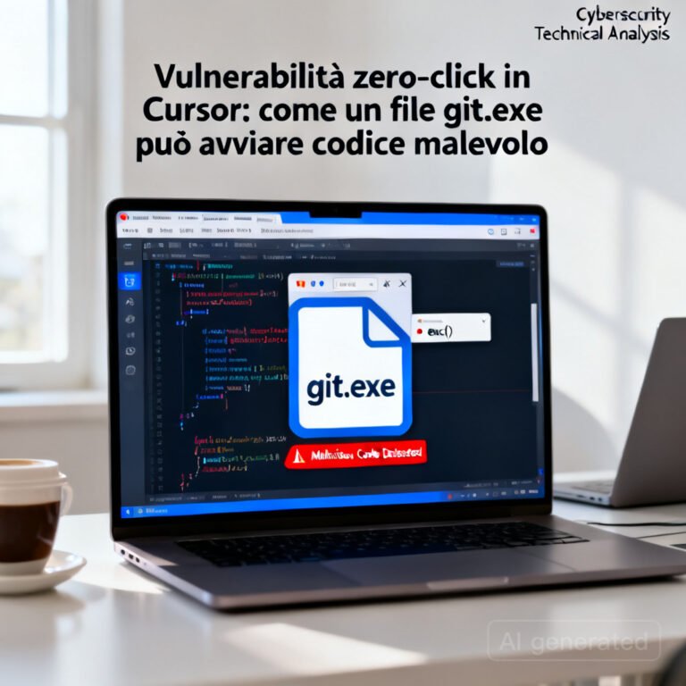 Vulnerabilità zero-click in Cursor: come un file git.exe può avviare codice malevolo